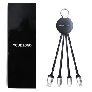 USB. Android mini. Apple Lightning. Type C connector. Charge mobile devices like Handphone, mobile phone, Tablet, IPad. LED light lights up when connected. Small, compact & handy. Come with Gift box or PVC sleeve. Braided cable. 3 in 1. Data Cable. Charging Cable.