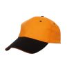 6 Panel Cotton Brush Sport Cap (2 Tone)