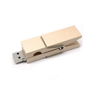Wooden Peg USB Storage